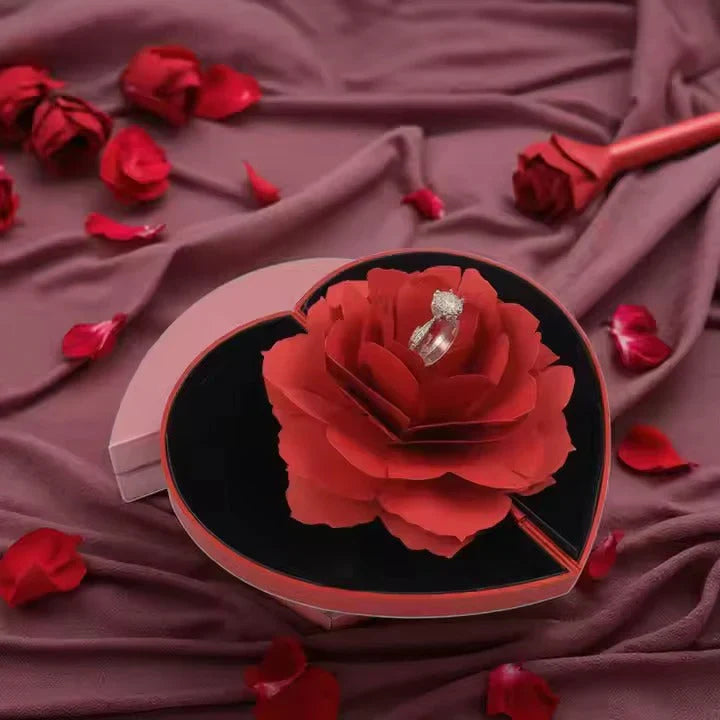 Rose Heart Ring Box