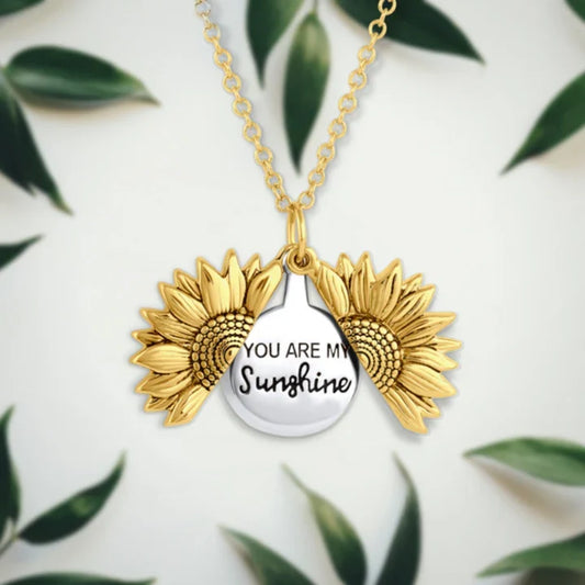 Personalized Sunflower Necklace